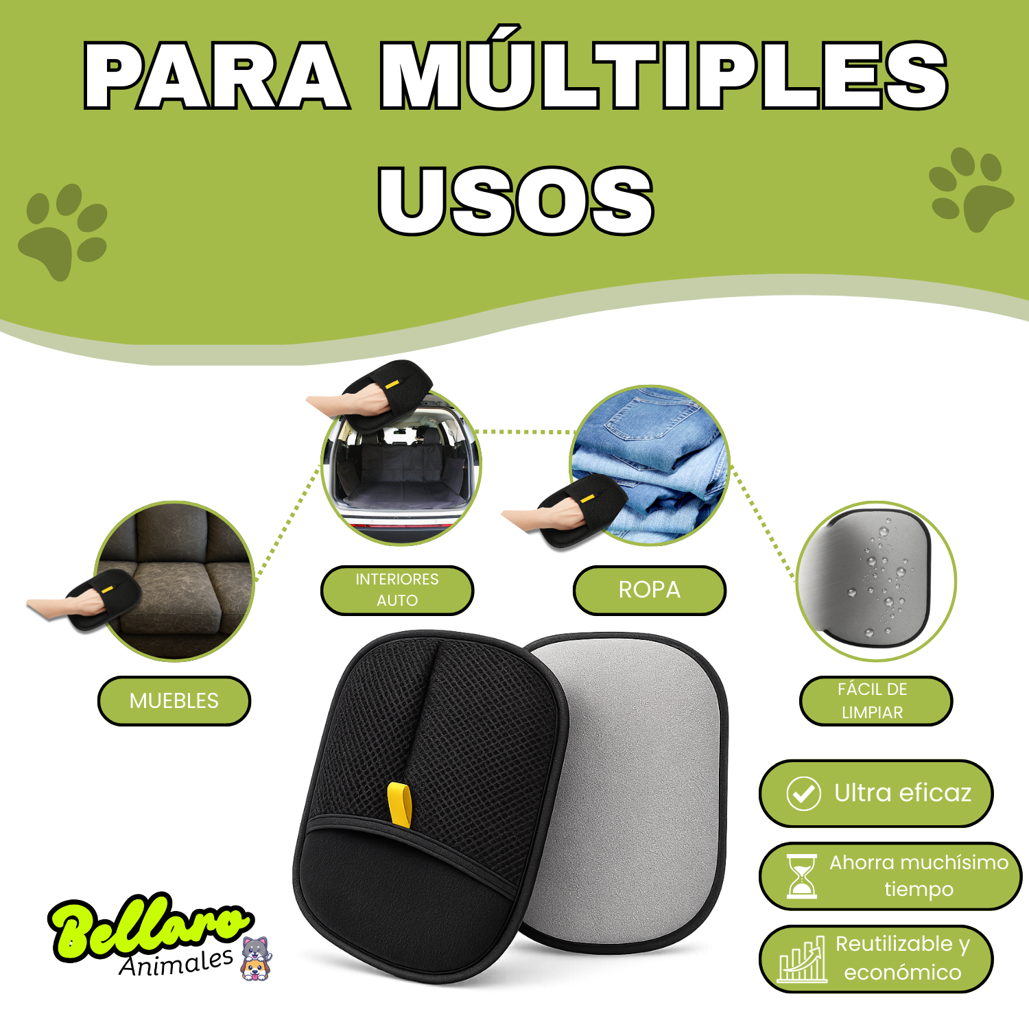 Bella™ – Gant Anti-Poils Réutilisable & Écologique. Mexico Bellaro