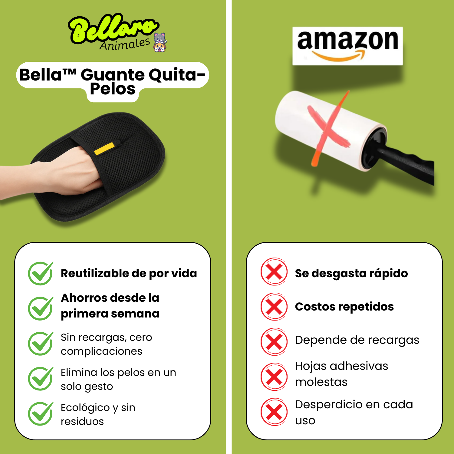 Bella™ – Gant Anti-Poils Réutilisable & Écologique. Mexico Bellaro